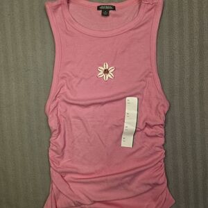 Wild Fable Pink Tank Top with Daisy Accent